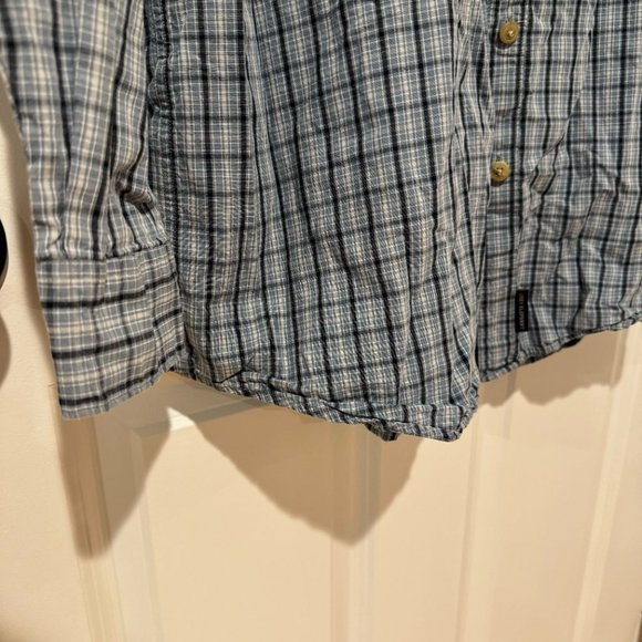 Grey Elephant‎ Light Blue Plaid Long Sleeve Button Down Shirt - Size Large - Picture 4 of 7